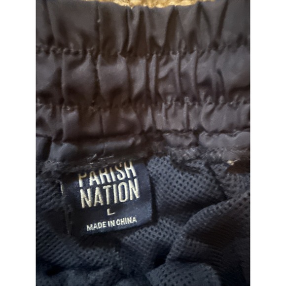 Parish Nation Track Suit Sz Large Pant Med Jacket Blue W Geometric Print Retro - Picture 11 of 16